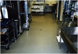  industrial kitchen floor installed by Masse's Inc.